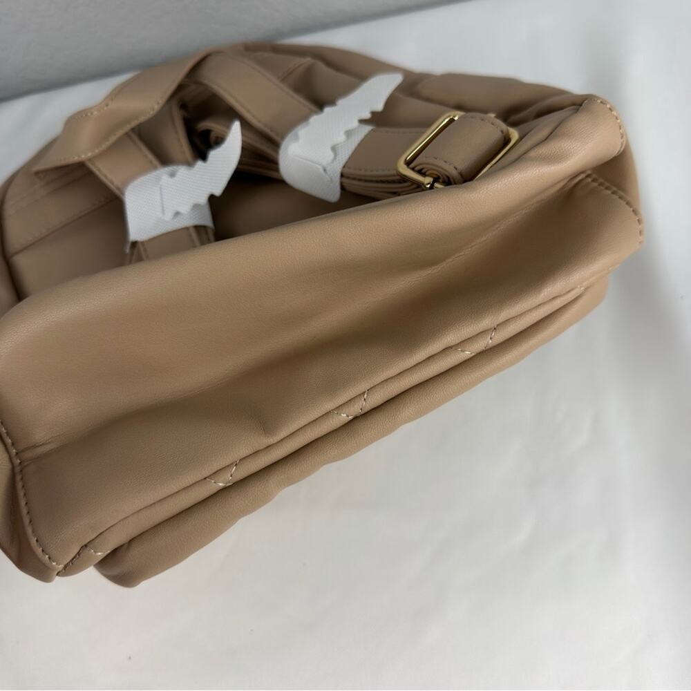 NWT Marvolia Mini Backpack for Women - Vegan Leather Small Fashion Purse Khaki - Picture 7 of 12